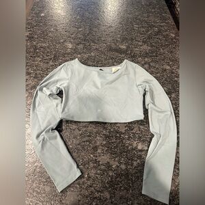 Lazuli Label long sleeve crop top open back